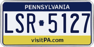 PA license plate LSR5127