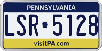 PA license plate LSR5128