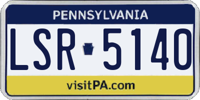 PA license plate LSR5140