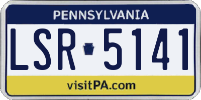 PA license plate LSR5141
