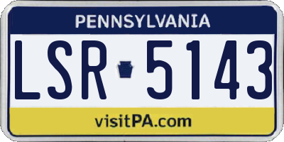 PA license plate LSR5143