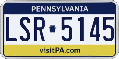 PA license plate LSR5145