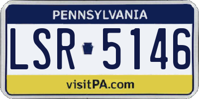PA license plate LSR5146