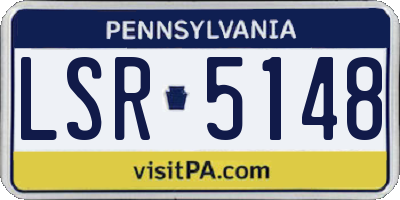 PA license plate LSR5148