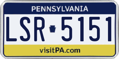 PA license plate LSR5151