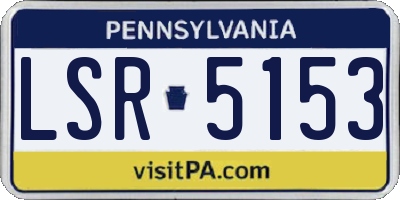 PA license plate LSR5153