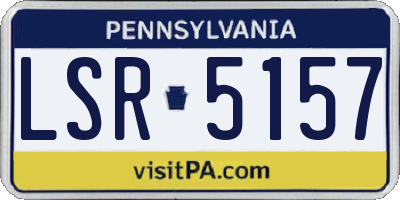 PA license plate LSR5157