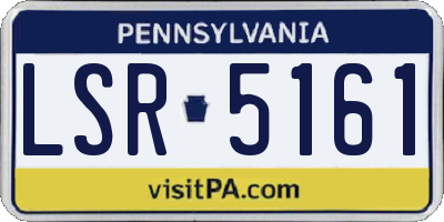 PA license plate LSR5161