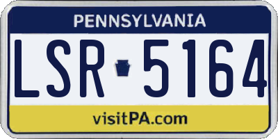 PA license plate LSR5164