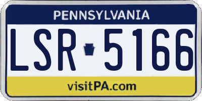 PA license plate LSR5166