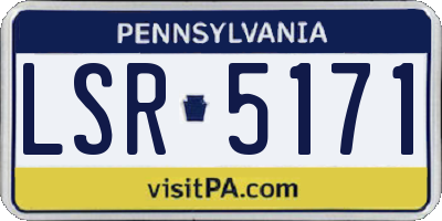 PA license plate LSR5171