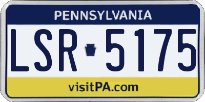 PA license plate LSR5175