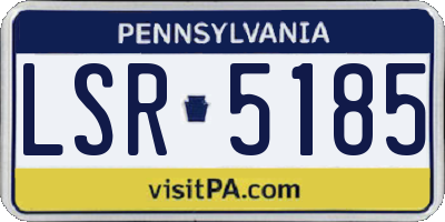PA license plate LSR5185