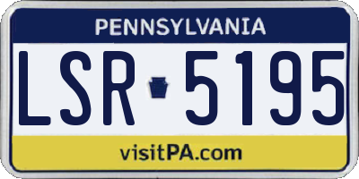 PA license plate LSR5195