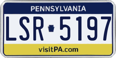 PA license plate LSR5197