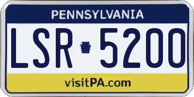 PA license plate LSR5200