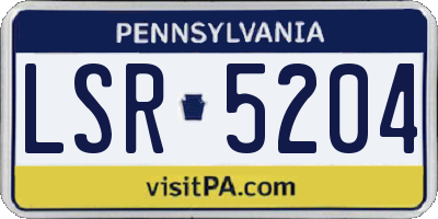 PA license plate LSR5204