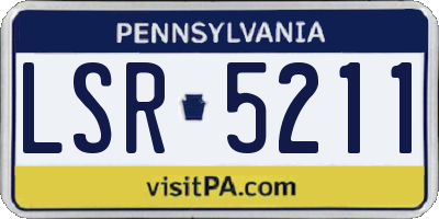 PA license plate LSR5211