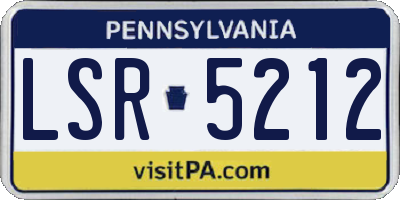 PA license plate LSR5212