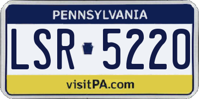 PA license plate LSR5220