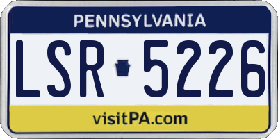 PA license plate LSR5226
