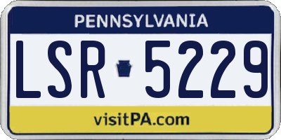 PA license plate LSR5229