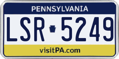 PA license plate LSR5249