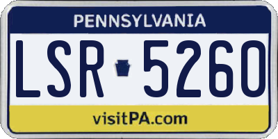 PA license plate LSR5260