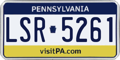 PA license plate LSR5261