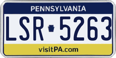 PA license plate LSR5263