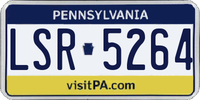 PA license plate LSR5264