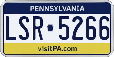 PA license plate LSR5266
