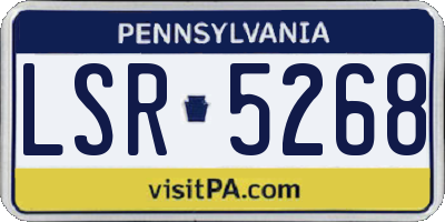 PA license plate LSR5268