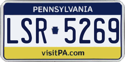PA license plate LSR5269