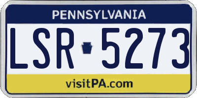 PA license plate LSR5273