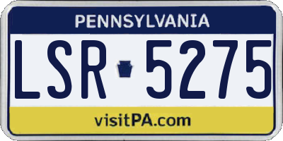 PA license plate LSR5275