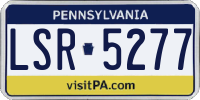 PA license plate LSR5277