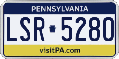 PA license plate LSR5280