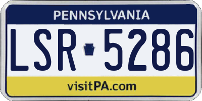 PA license plate LSR5286