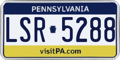 PA license plate LSR5288