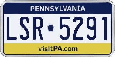PA license plate LSR5291