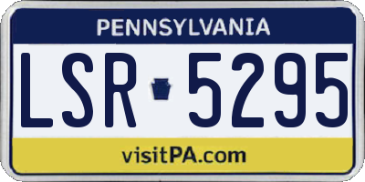 PA license plate LSR5295