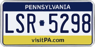 PA license plate LSR5298