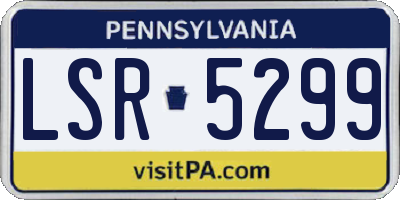 PA license plate LSR5299