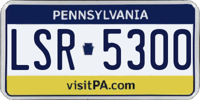 PA license plate LSR5300