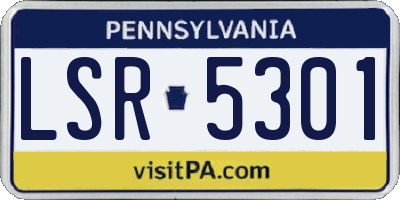 PA license plate LSR5301