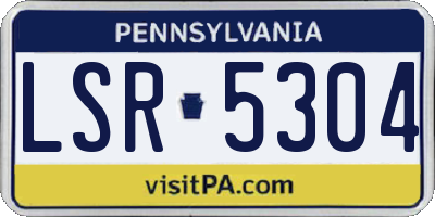PA license plate LSR5304