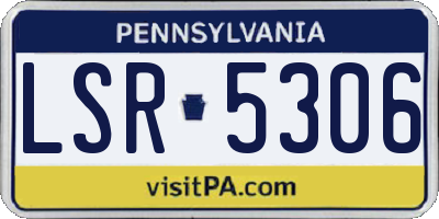 PA license plate LSR5306