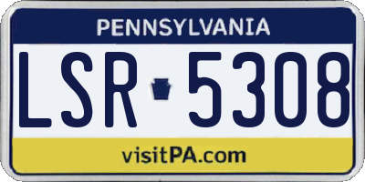 PA license plate LSR5308