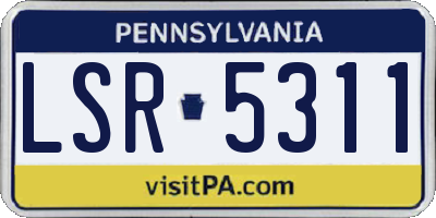 PA license plate LSR5311